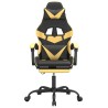 Chaise de jeu avec repose-pied Noir et doré Similicuir 583173583173