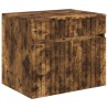 Cabinet de Salle de Bain Mural Chêne fumé 59 x 44,5 x 50 cm 583180583180