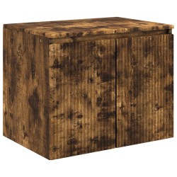 Cabinet de Salle de Bain Mural Chêne fumé 62,5 x 44,5 x 50 cm 583181583181
