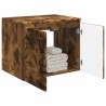 Cabinet de Salle de Bain Mural Chêne fumé 62,5 x 44,5 x 50 cm 583181583181