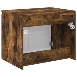 Cabinet de Salle de Bain Mural Chêne fumé 62,5 x 44,5 x 50 cm 583181583181