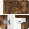 Cabinet de Salle de Bain Mural Chêne fumé 62,5 x 44,5 x 50 cm 583181583181
