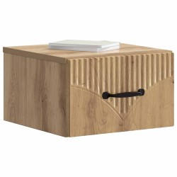 Cabinet de chevet mural Chêne artisanal 34,5 x 33 x 20 cm 583187583187