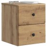 Cabinet de chevet mural Chêne artisanal 34,5 x 33 x 40 cm 583189583189
