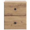 Cabinet de chevet mural Chêne artisanal 34,5 x 33 x 40 cm 583189583189