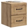 Cabinet de chevet mural Chêne artisanal 34,5 x 33 x 40 cm 583190583190