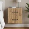 Cabinet de chevet mural Chêne artisanal 34,5 x 33 x 40 cm 583191583191