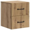 Cabinet de chevet mural Chêne artisanal 34,5 x 33 x 40 cm 583191583191