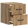 Cabinet de chevet mural Chêne artisanal 34,5 x 33 x 40 cm 583191583191