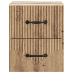 Cabinet de chevet mural Chêne artisanal 34,5 x 33 x 40 cm 583191583191