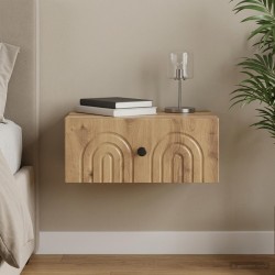 Cabinet de chevet mural Chêne artisanal 49 x 34,5 x 20 cm 583192583192