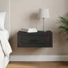 Cabinet de chevet mural avec tiroir Noir 49 x 34,5 x 20 cm 583193583193