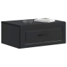 Cabinet de chevet mural avec tiroir Noir 49 x 34,5 x 20 cm 583193583193