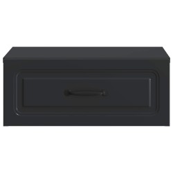 Cabinet de chevet mural avec tiroir Noir 49 x 34,5 x 20 cm 583193583193