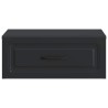 Cabinet de chevet mural avec tiroir Noir 49 x 34,5 x 20 cm 583193583193