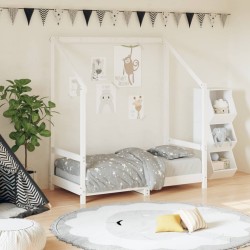 Cadre de lit pour enfant blanc 70x140 cm bois de pin massif 583201583201