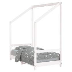 Cadre de lit pour enfant blanc 70x140 cm bois de pin massif 583201583201