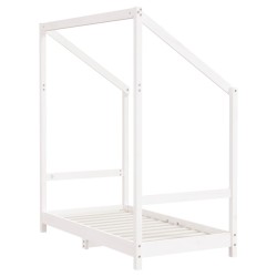 Cadre de lit pour enfant blanc 70x140 cm bois de pin massif 583201583201