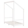 Cadre de lit pour enfant blanc 70x140 cm bois de pin massif 583201583201