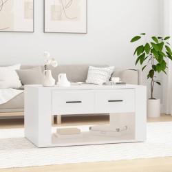 Table basse Blanc 80x50x40 cm Bois d'ingénierie 583202583202