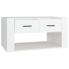 Table basse Blanc 80x50x40 cm Bois d'ingénierie 583202583202