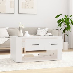 Table basse Blanc 80x50x40 cm Bois d'ingénierie 583202583202