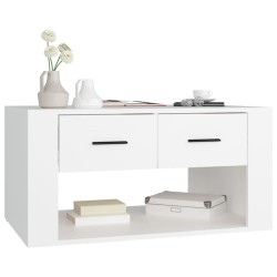 Table basse Blanc 80x50x40 cm Bois d'ingénierie 583202583202