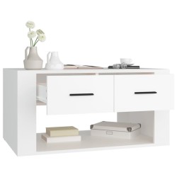 Table basse Blanc 80x50x40 cm Bois d'ingénierie 583202583202