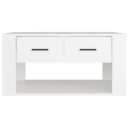 Table basse Blanc 80x50x40 cm Bois d'ingénierie 583202583202