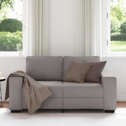 Canapé 2 places taupe 160x77x82 cm en tissu 583204583204