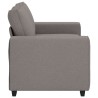 Canapé 2 places taupe 160x77x82 cm en tissu 583204583204