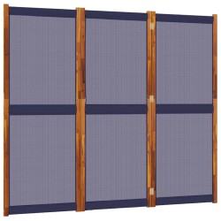 Cloison de séparation 3 panneaux bleu foncé 210x180 cm 583205583205