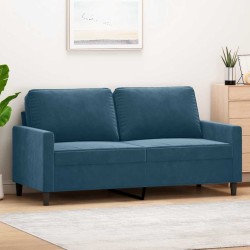 Canapé à 2 places Bleu 140 cm Velours 583208583208