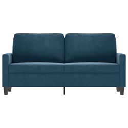 Canapé à 2 places Bleu 140 cm Velours 583208583208