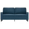 Canapé à 2 places Bleu 140 cm Velours 583208583208