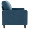 Canapé à 2 places Bleu 140 cm Velours 583208583208