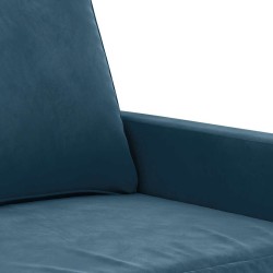 Canapé à 2 places Bleu 140 cm Velours 583208583208
