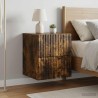 Cabinet de chevet mural 2 pcs Chêne fumé 33 x 34,5 x 40 cm 583211583211