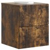 Cabinet de chevet mural 2 pcs Chêne fumé 33 x 34,5 x 40 cm 583211583211