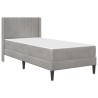 Cadre de lit avec matelas Gris clair 80 x 200 cm Velours 583213583213