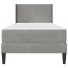 Cadre de lit avec matelas Gris clair 80 x 200 cm Velours 583213583213