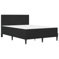 Cadre de lit avec matelas Noir Noir 120 x 190 cm Velours 583215583215