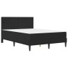 Cadre de lit avec matelas Noir Noir 120 x 190 cm Velours 583215583215