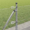 Clôture en fil soudé avec base en béton 50 x 0,4 m Argenté 583216583216