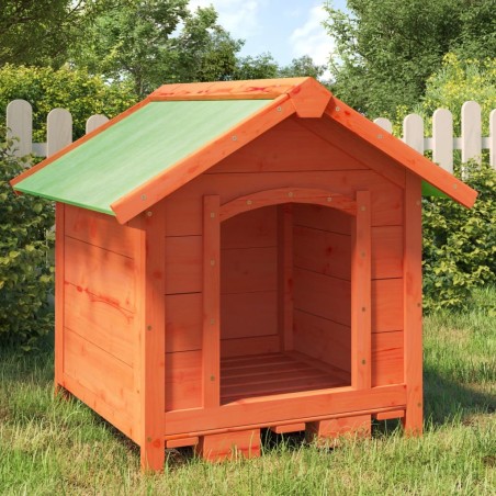 Chenil marron 65x65x61,5 cm bois de pin solide 583226583226