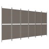 Cloison de séparation 6 panneaux Anthracite 300x200 cm Tissu 583229583229