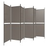 Cloison de séparation 6 panneaux Anthracite 300x200 cm Tissu 583229583229