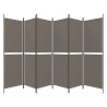 Cloison de séparation 6 panneaux Anthracite 300x200 cm Tissu 583229583229