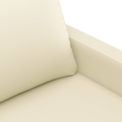 Canapé à 2 places Crème 120 cm Similicuir 583235583235
