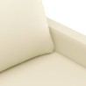 Canapé à 2 places Crème 120 cm Similicuir 583235583235
